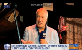 Eric-Emmanuel SCHMITT invité de Christophe COMBARIEU (SCENES SUR SEINE-BFM TV PARIS-09/09/2019)
